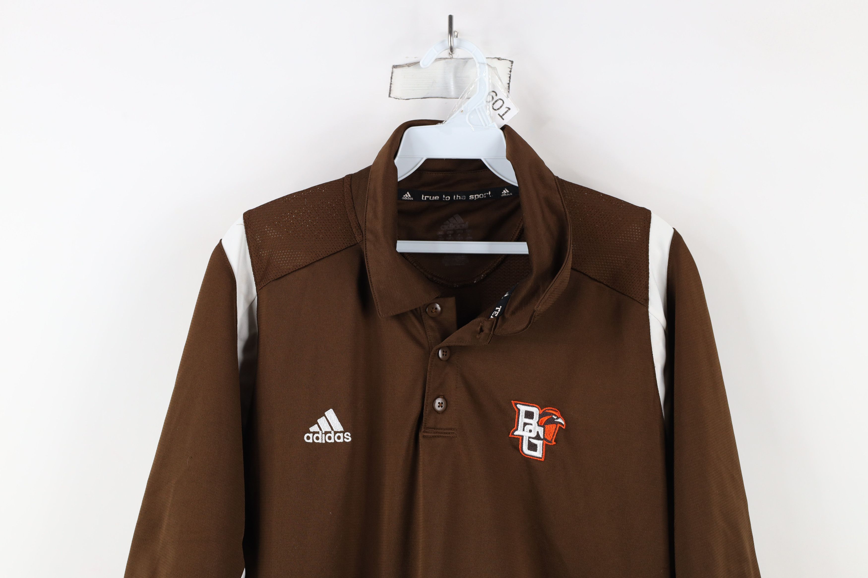 Adidas × Vintage Adidas Bowling Green State University Football Polo Brown Size US XL / EU 56 / 4 - 2 Thumbnail