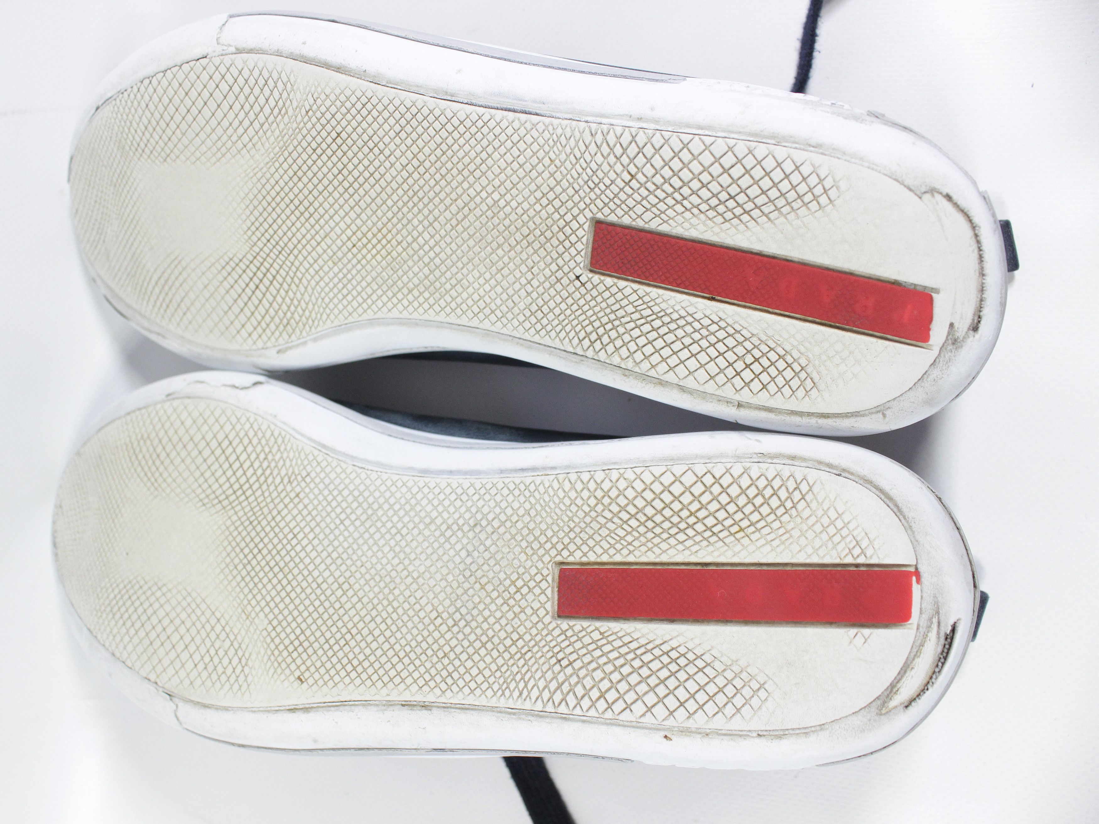 Prada Sport Leather Distressed Low Sneakers Size US 7.5 / EU 40-41 - 7 Thumbnail