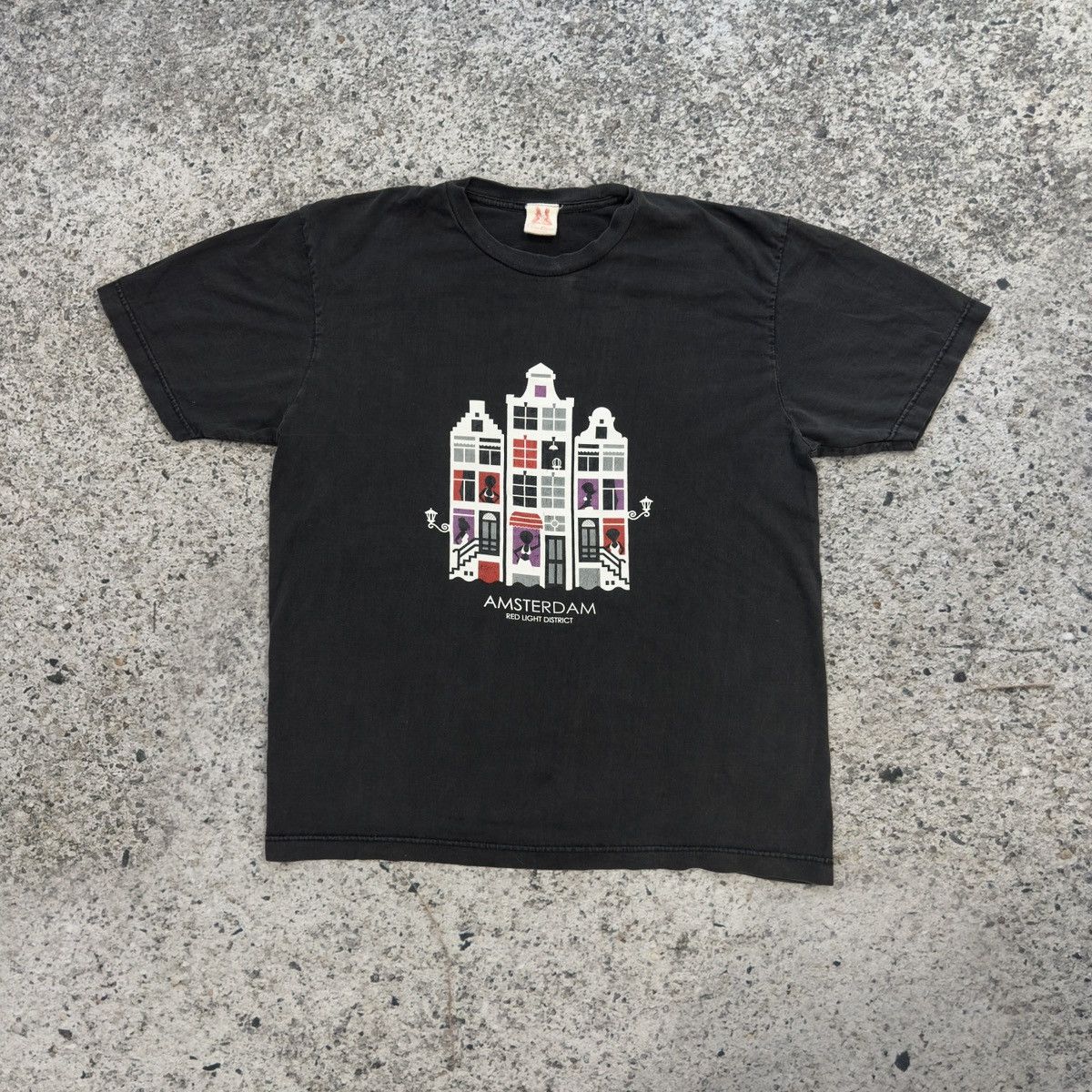 Vintage 90s Sin City Amsterdam Red Light District Sex Tee ERD Grunge Size US L / EU 52-54 / 3 - 1 Thumbnail