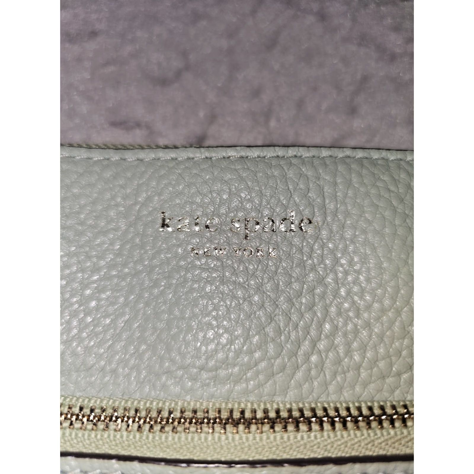 Vintage VINTAGE kate spade new york Pebbled Leather Crossbody Bag w/ Adjustable Strap Seafoam Green Size ONE SIZE - 3 Thumbnail
