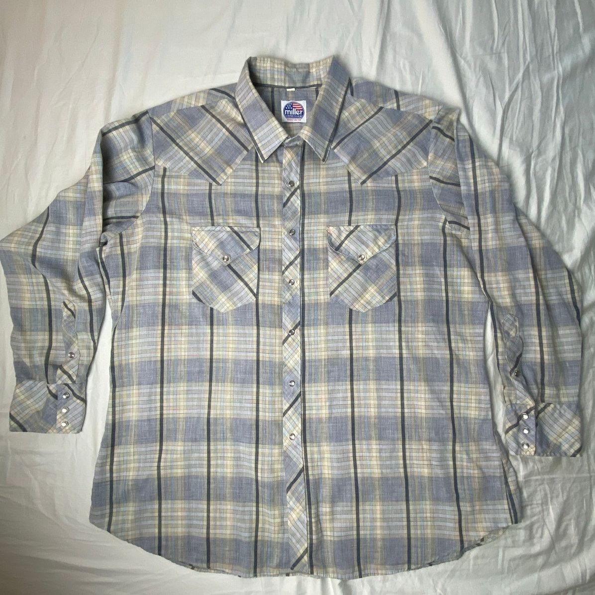 Carhartt Vintage Miller Western Wear Button up Shirt, Men 19x34 Size US XL / EU 56 / 4 - 1 Thumbnail