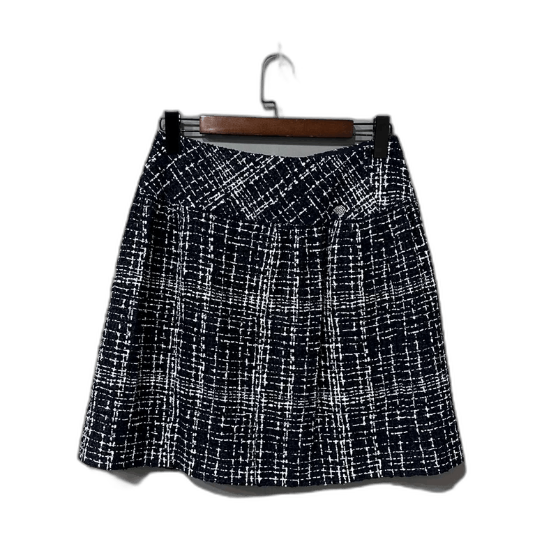 Chanel Blue Woven Chanel Style Mini Skirt Size 40" / US 18 - 1 Thumbnail