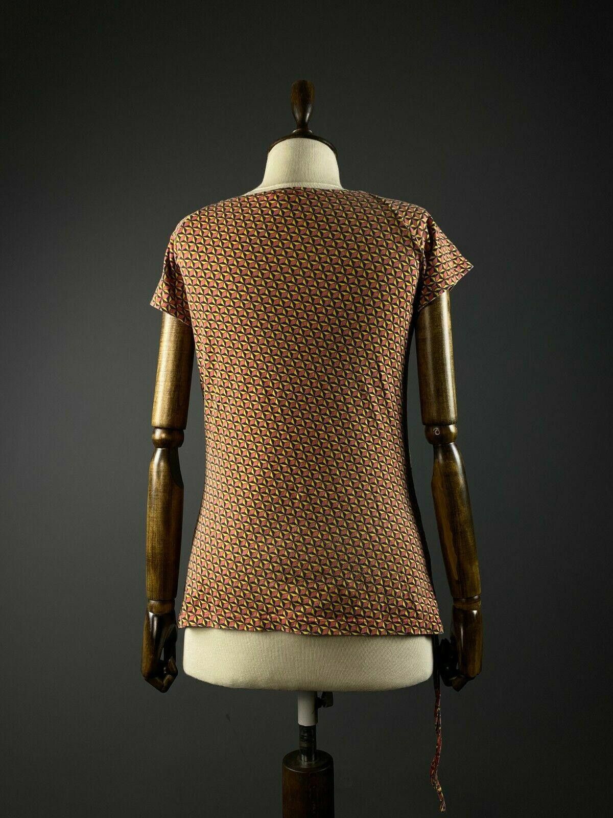 Designer Deerberg by Oska Orange Geometric Summer Top Size S Size S / US 4 / IT 40 - 6 Thumbnail