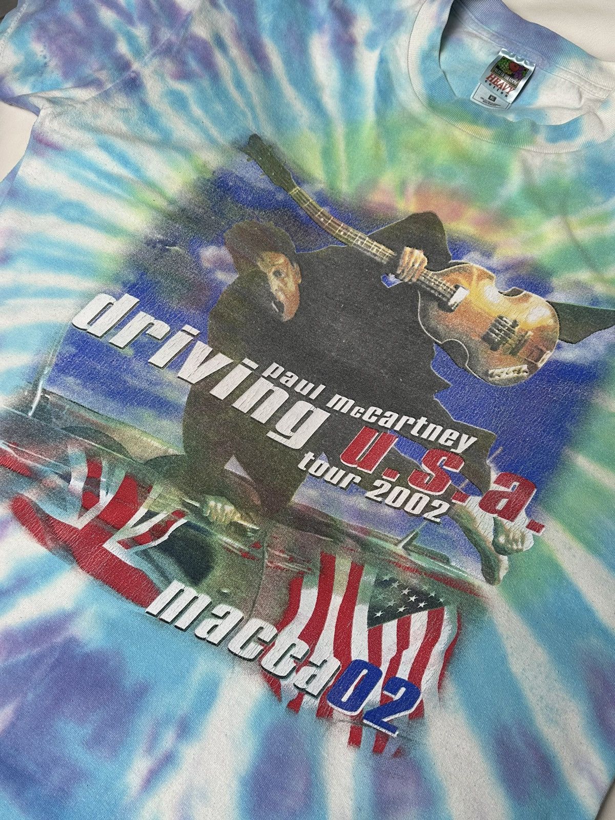 Band Tees × Fruit Of The Loom T-shirt Paul McCartney Driving U.S.A. Tour 2002 Size US XL / EU 56 / 4 - 7 Thumbnail