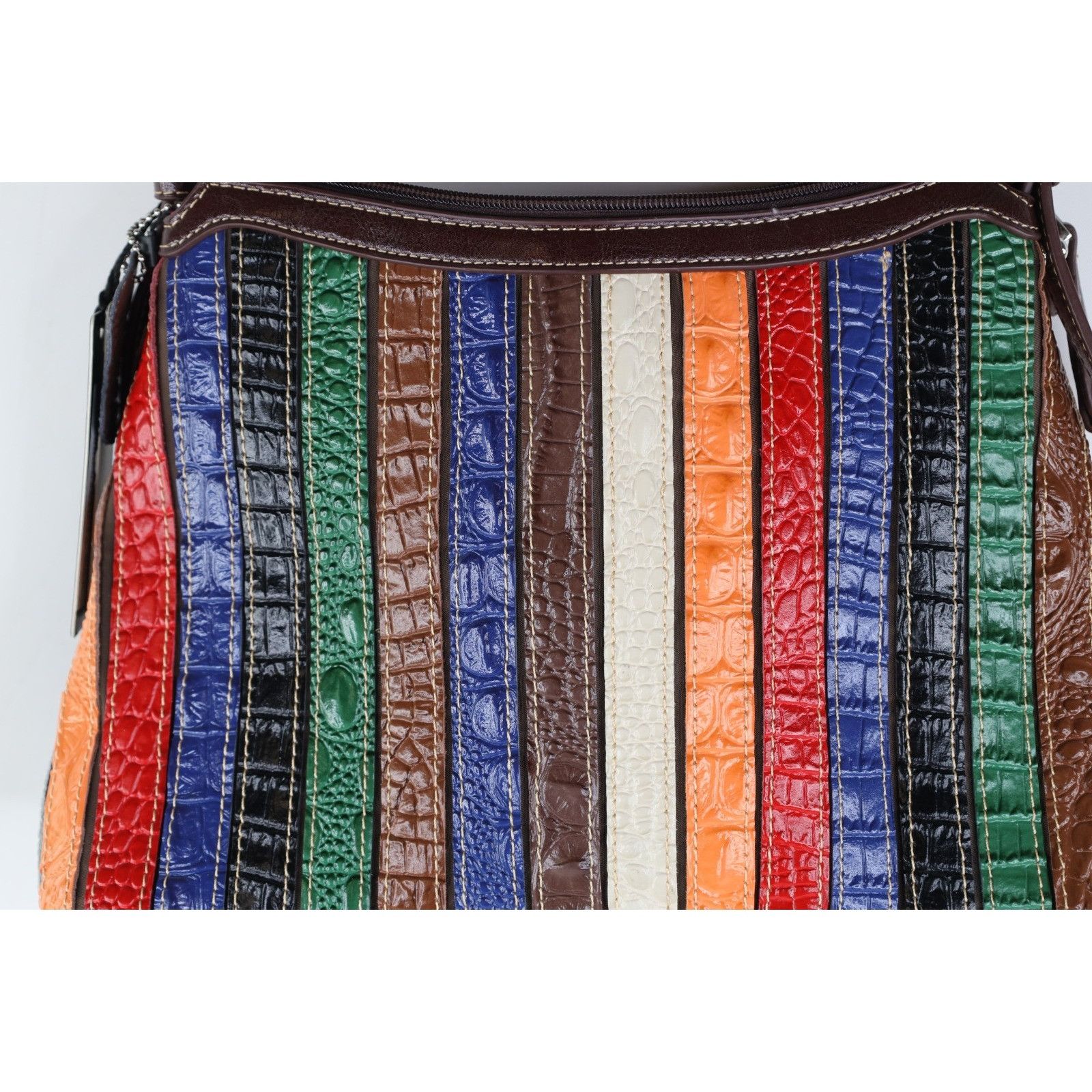 Vintage New Vintage 90s Y2K Babydoll Rainbow Striped Leather Purse Size ONE SIZE - 2 Thumbnail