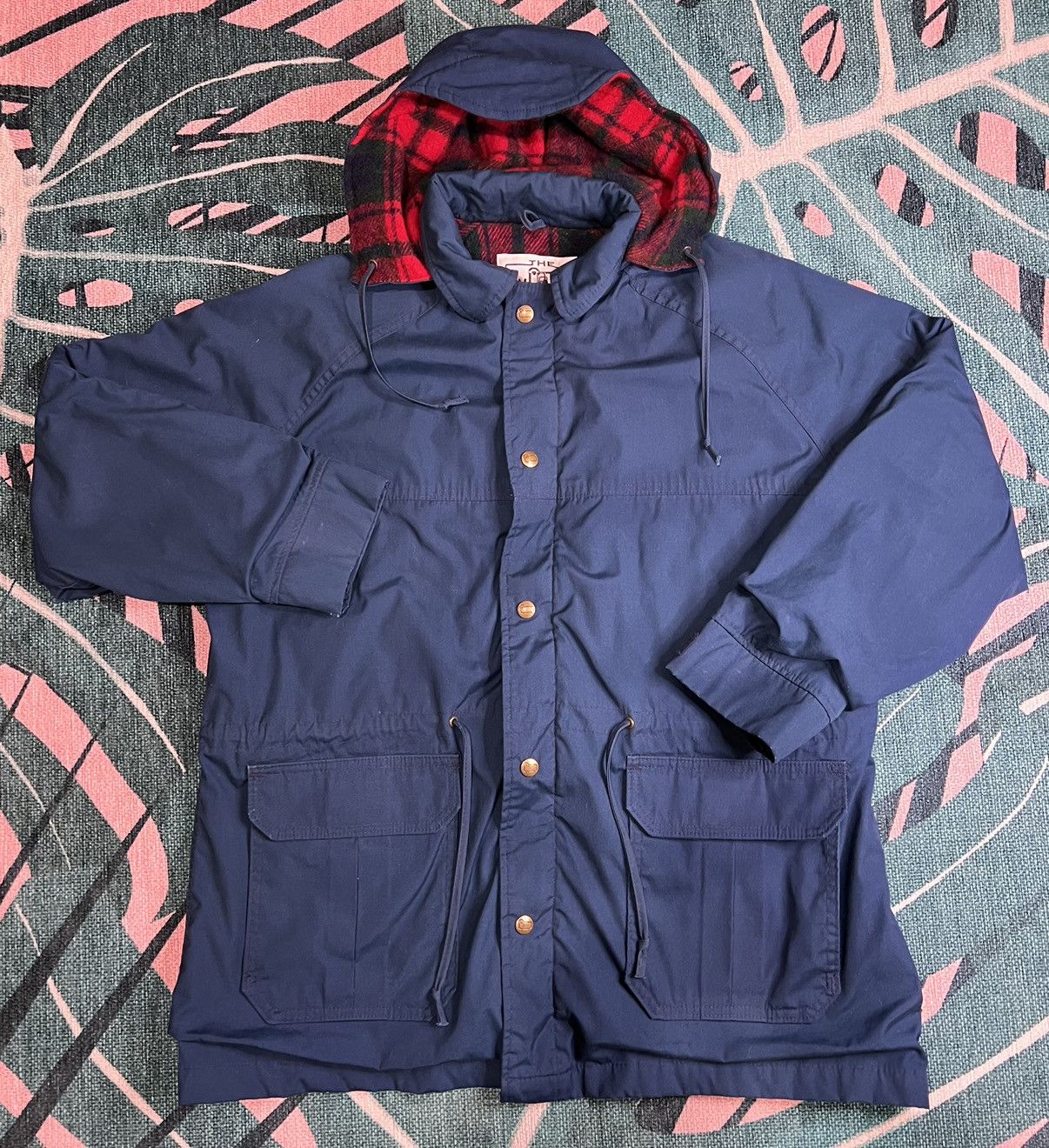 image of Woolrich Woolen Mills Vintage Woolrich Woman Wool Lined Hooded Waist Cinch Parka in Blue, Women's (
