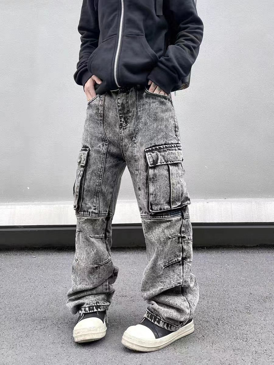 Japanese Brand × Jean Vintage washed distressed rare heavyweight jeans Size US 31 - 2 Thumbnail