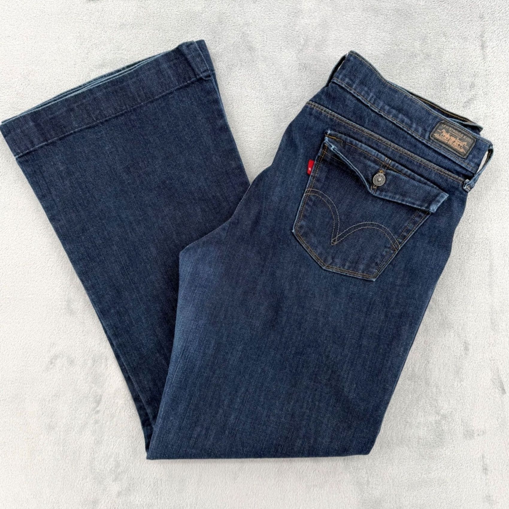 Levi's Levi's 544 Ultimate Lift Flare Jeans Dark Wash Denim Womens Size 16 Medium Size 38" / US 16 / IT 52 - 2 Thumbnail