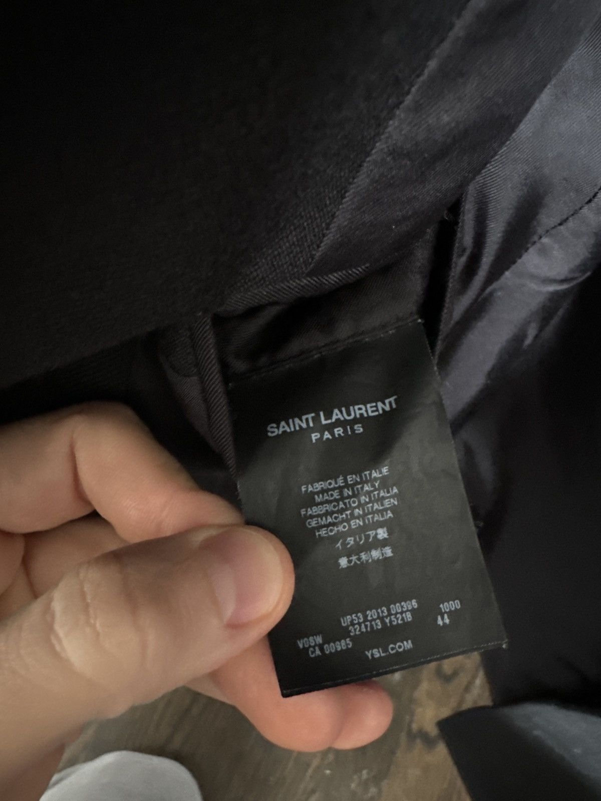 Saint Laurent Paris 2015 Hedi Slimane Designed Double Breasted Blazer Size 44R - 4 Thumbnail