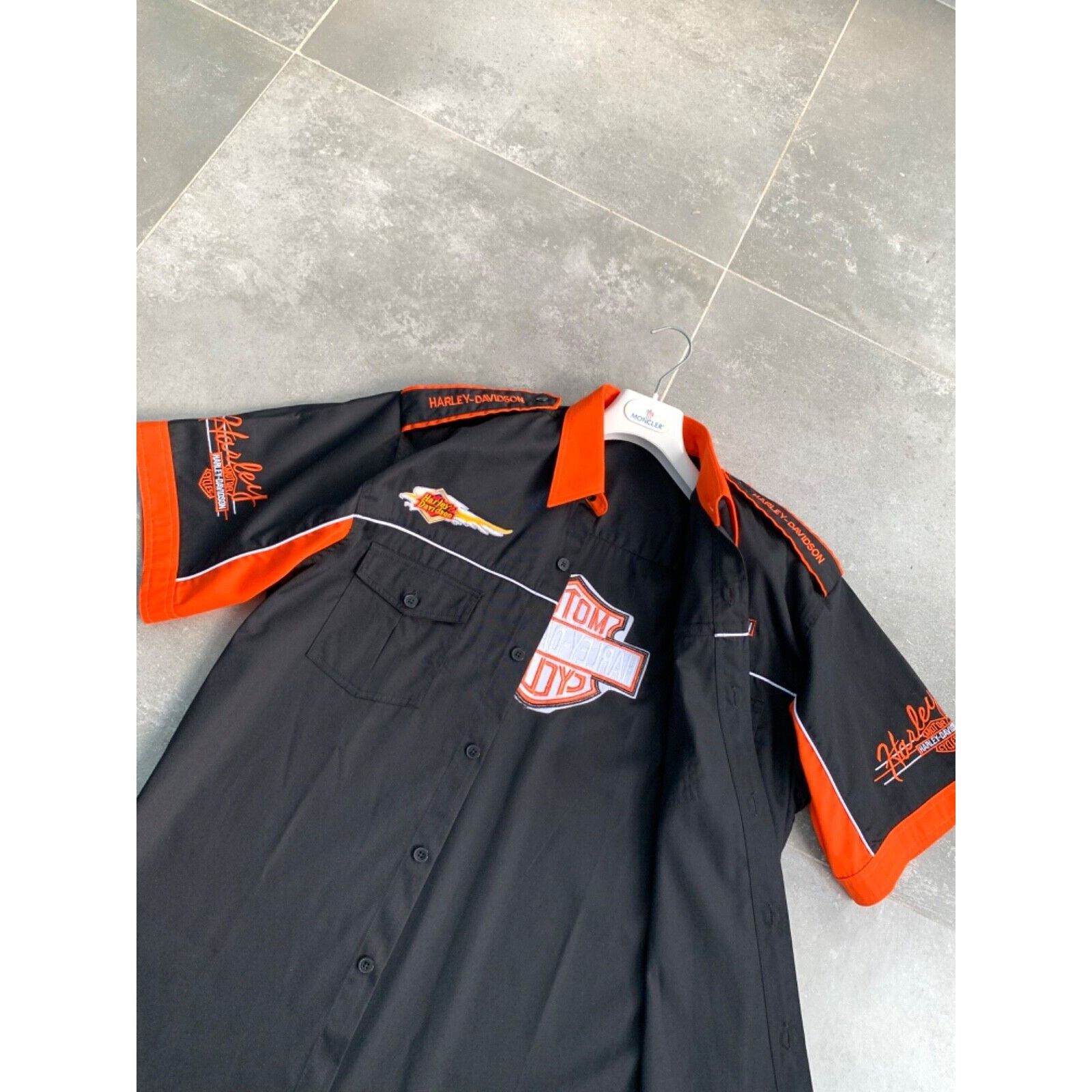 Harley Davidson Men's HARLEY DAVIDSON Biker Moto Embroidered Logo Shirt XL Size US XL / EU 56 / 4 - 21 Thumbnail