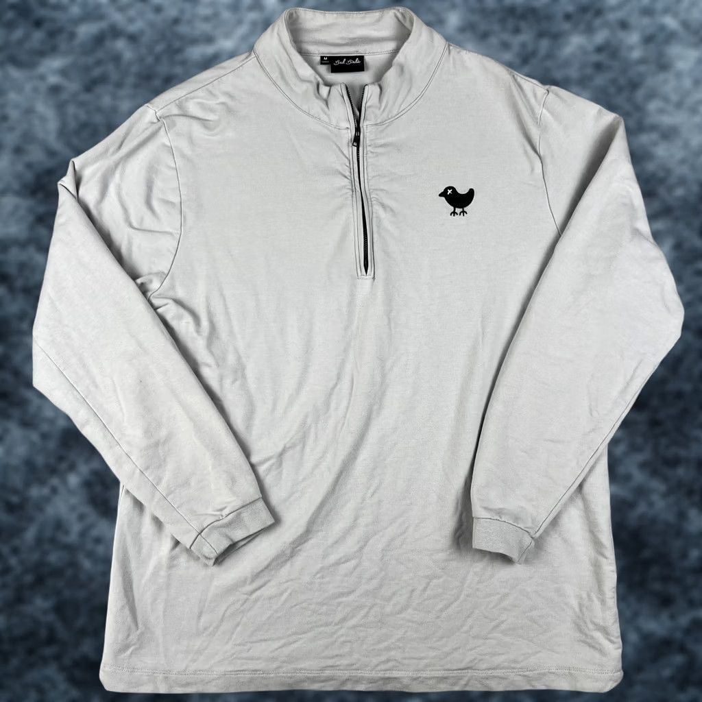 Vintage Bad Birdie Quarter Zip Golf Performance Stretch Pullover Medium Mens Grey Shirt Size US M / EU 48-50 / 2 - 1 Thumbnail