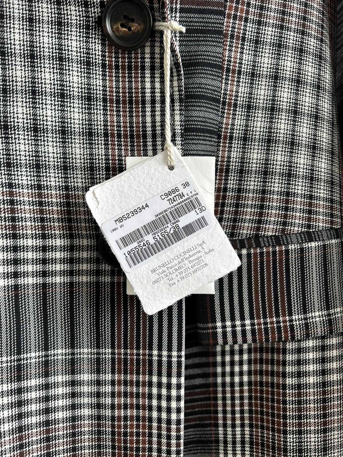 Brunello Cucinelli NEW❗️ BRUNELLO CUCINELLI Double-Breasted Checked Wool Coat Size XS / US 0-2 / IT 36-38 - 6 Thumbnail