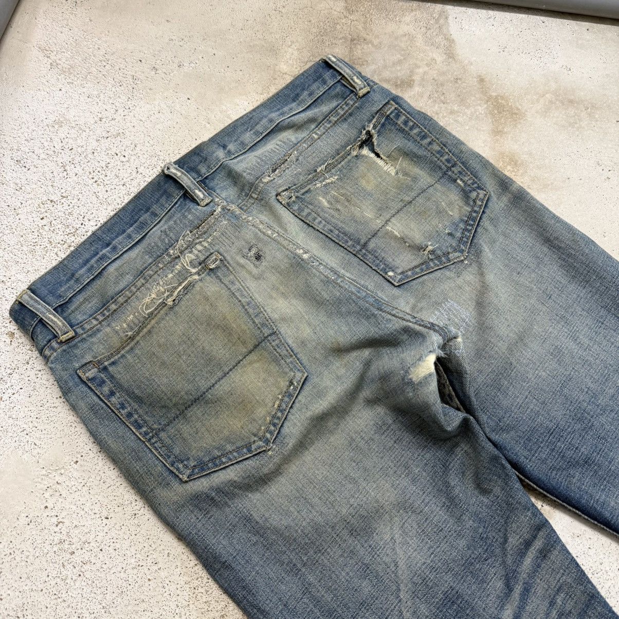 NSF NSF Muddy Distressed Slim Fit Buttonfly Denim Pants Size US 31 - 12 Thumbnail