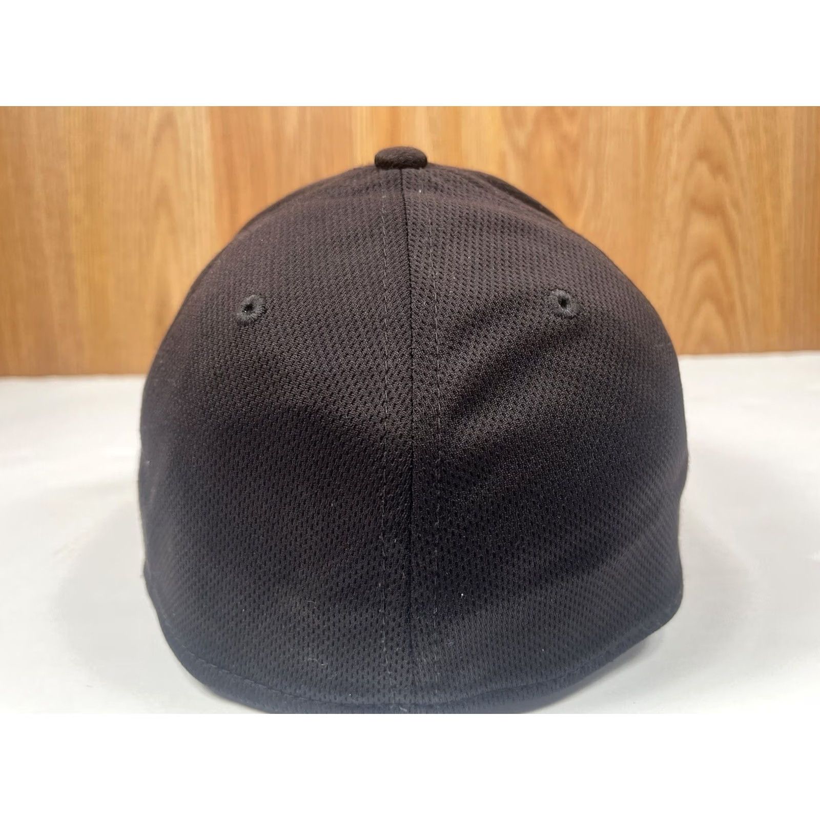 Athletic Works Athletic Works Hat Adults S/M Black Polyester Fitted Cap Stretch Baseball Cap Size ONE SIZE - 4 Thumbnail