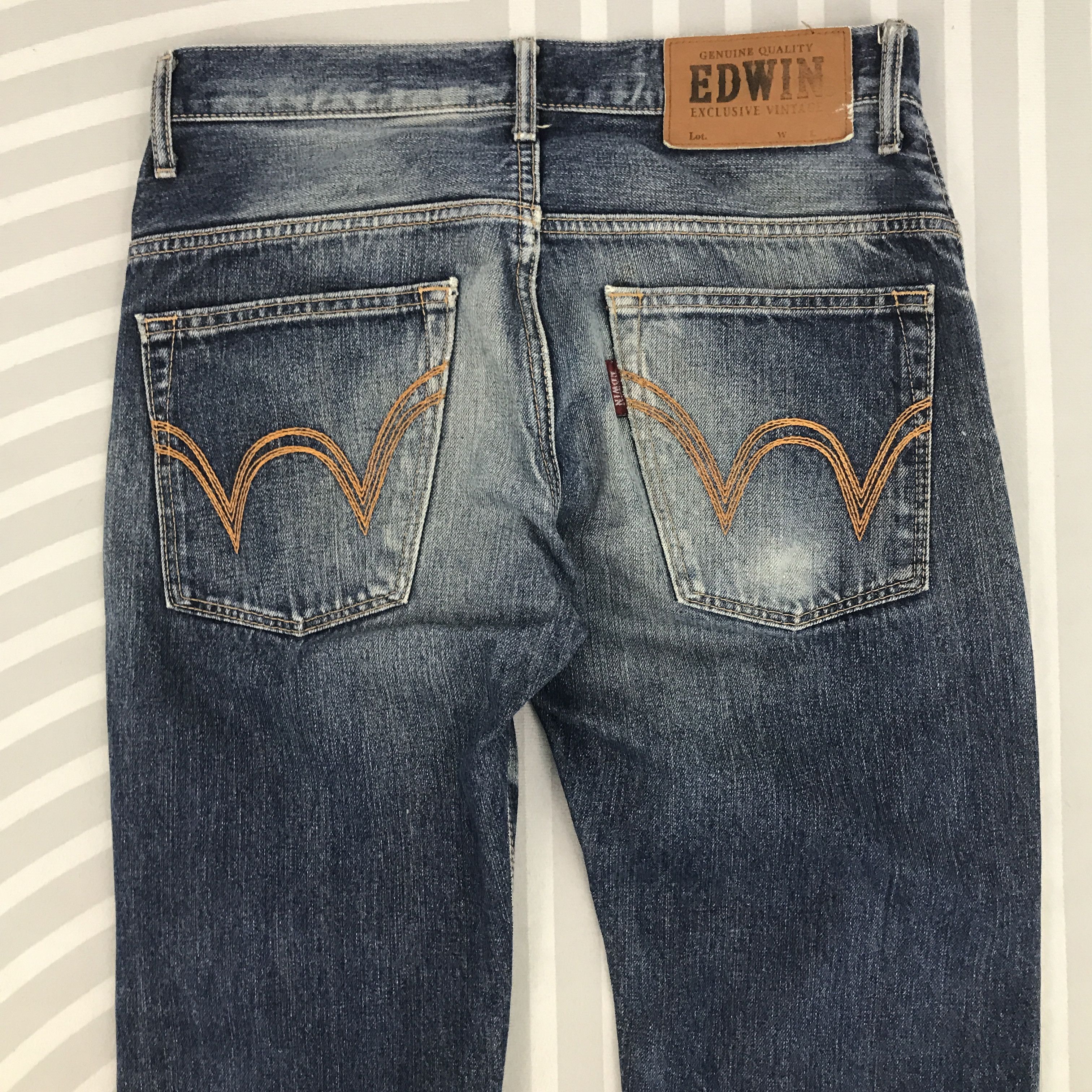 Edwin × Vintage Vintage Japan design Edwin Distressed Denim pants Size US 30 / EU 46 - 5 Thumbnail
