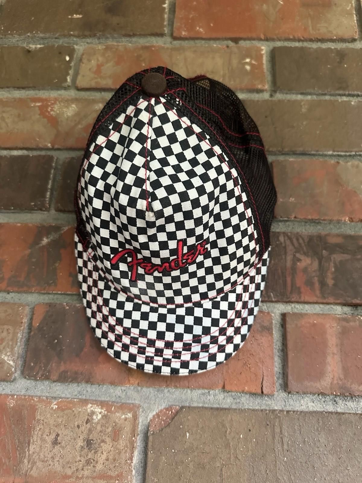 Fender Vintage Fender Youth Adjustable Checkerboard Hat Snap Back Size ONE SIZE - 1 Thumbnail