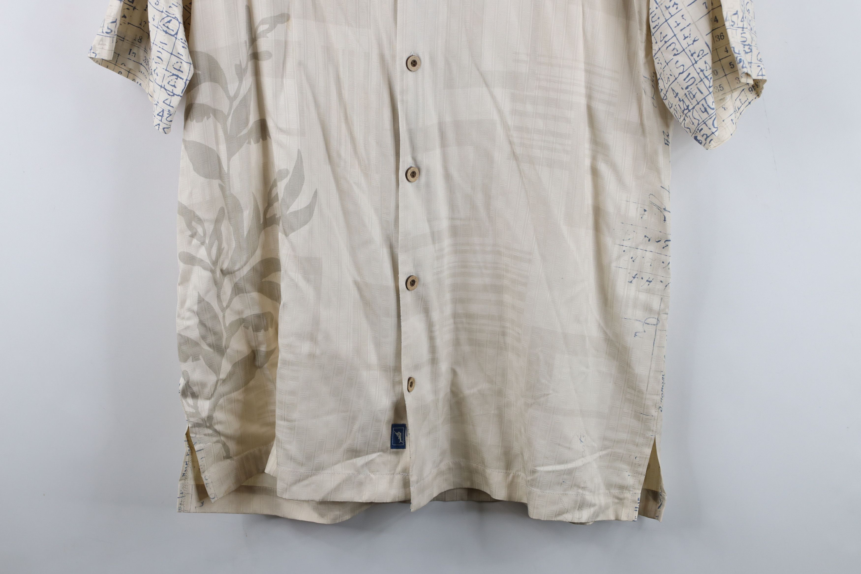 Tommy Bahama Vintage Tommy Bahama Geometric Leaf Camp Collar Button Shirt Size US L / EU 52-54 / 3 - 3 Thumbnail