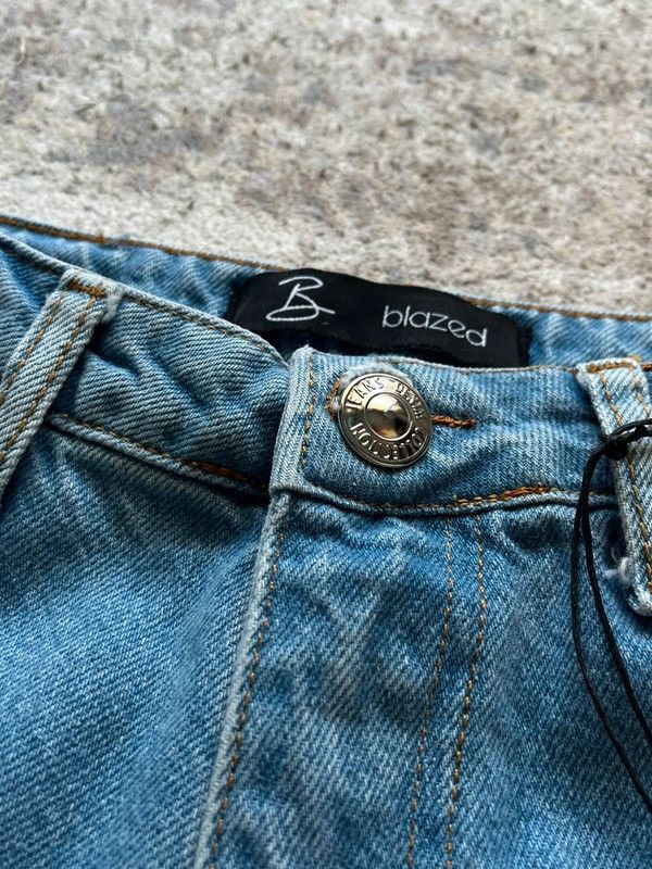 Vintage Blazed Sz 40 / L Wide Flared Jeans Denim Rare NWT Size 40" / US 18 - 3 Thumbnail