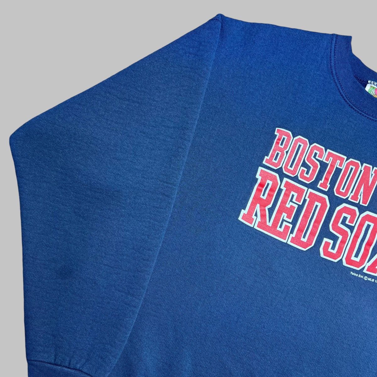 MLB × Vintage 1997 MLB Boston Red Socks 3D Spell Out Pullover Sweatshirt Size US XL / EU 56 / 4 - 15 Thumbnail