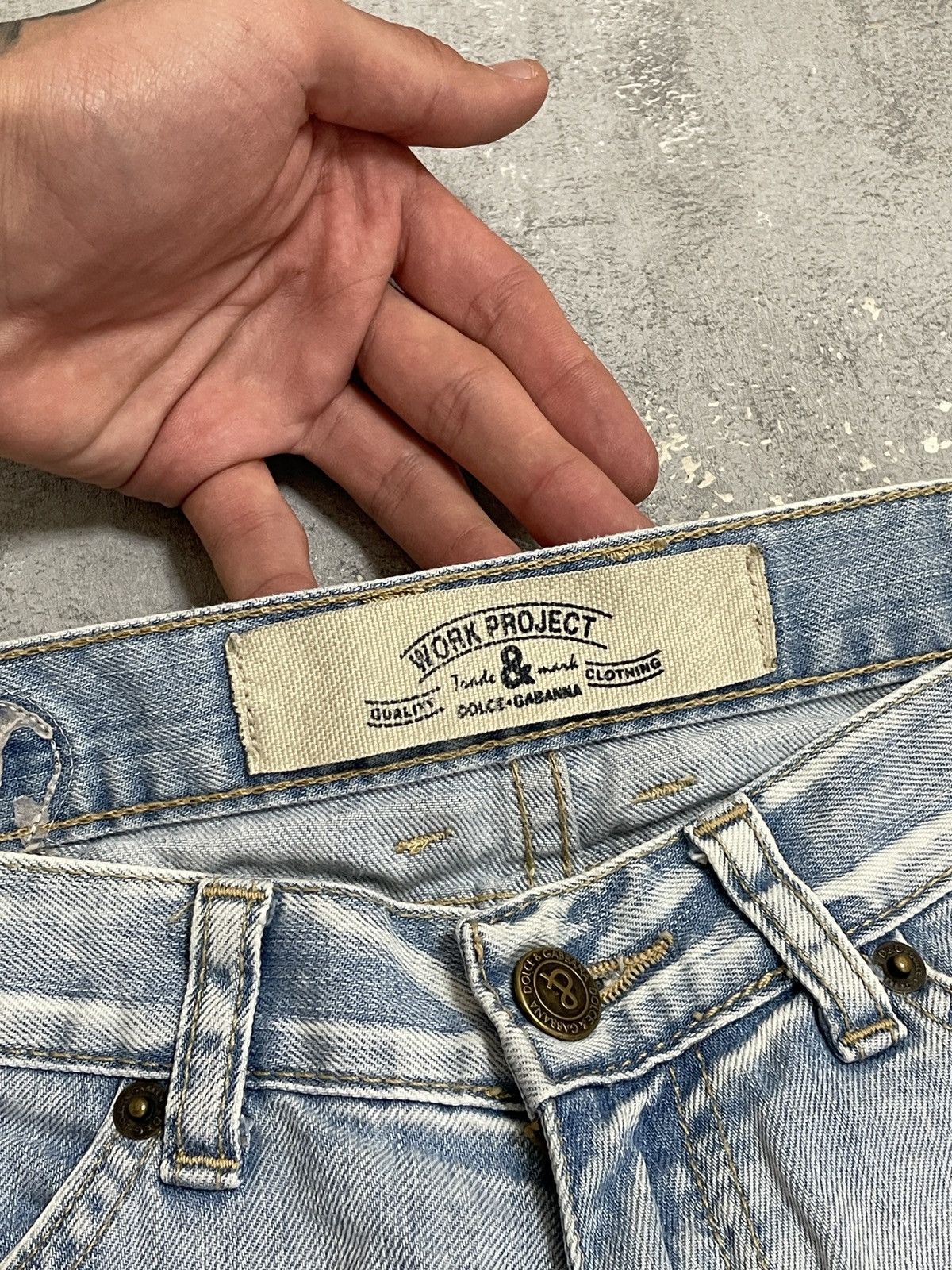 Dolce & Gabbana Vintage Dolce&Gabbana Y2K Archive Distressed Denim Jeans Size 30" / US 8 / IT 44 - 10 Thumbnail