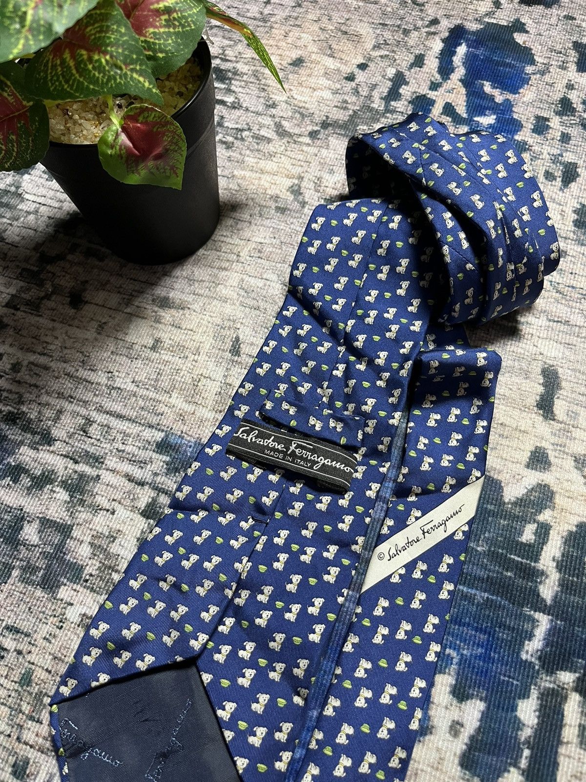 Designer × Salvatore Ferragamo × Vintage Salvatore Ferragamo Necktie Made in Italy Size ONE SIZE - 5 Thumbnail