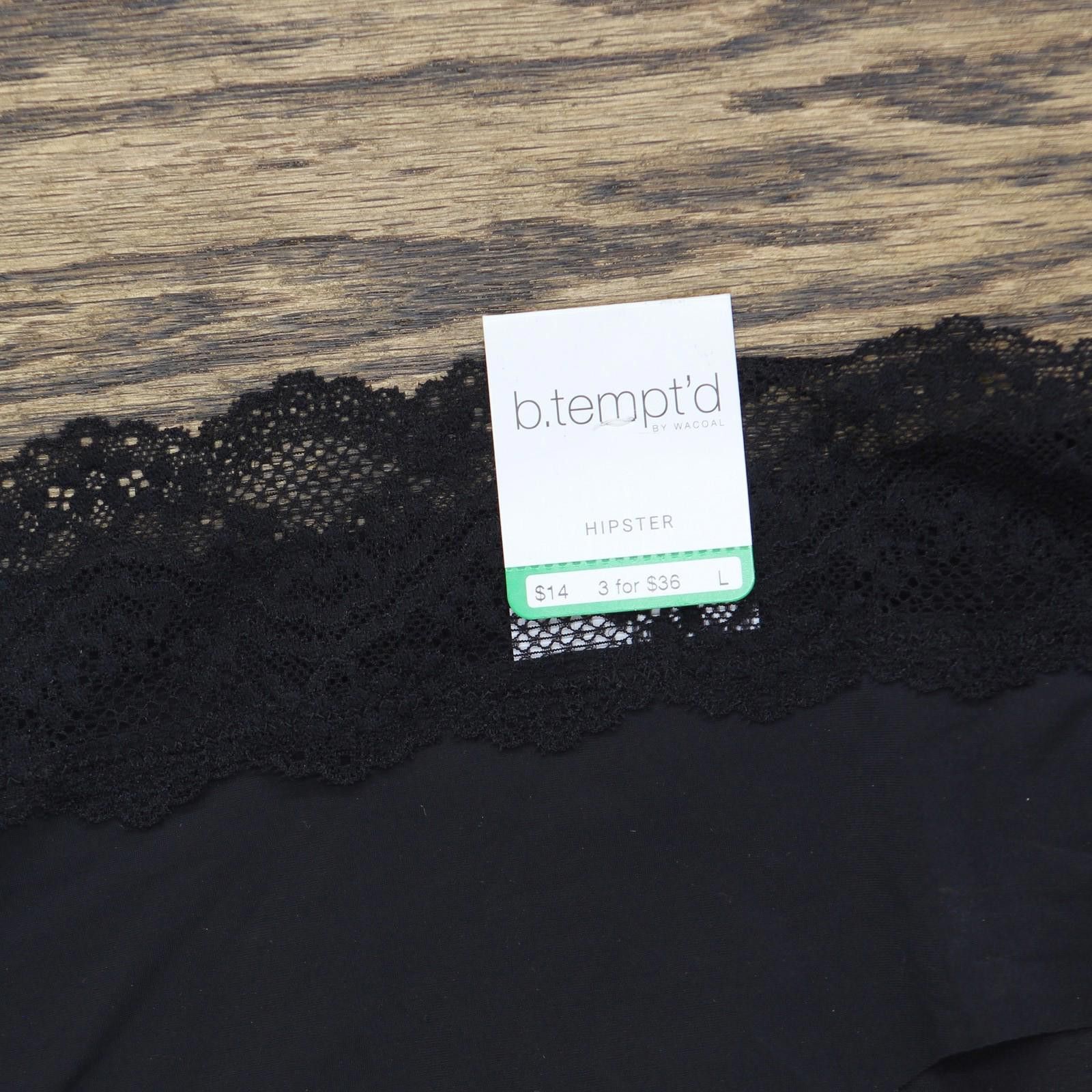 Other Nwt B.tempt'd Womens Hipster Panty Lace 978267 Night Black L Size ONE SIZE - 3 Thumbnail