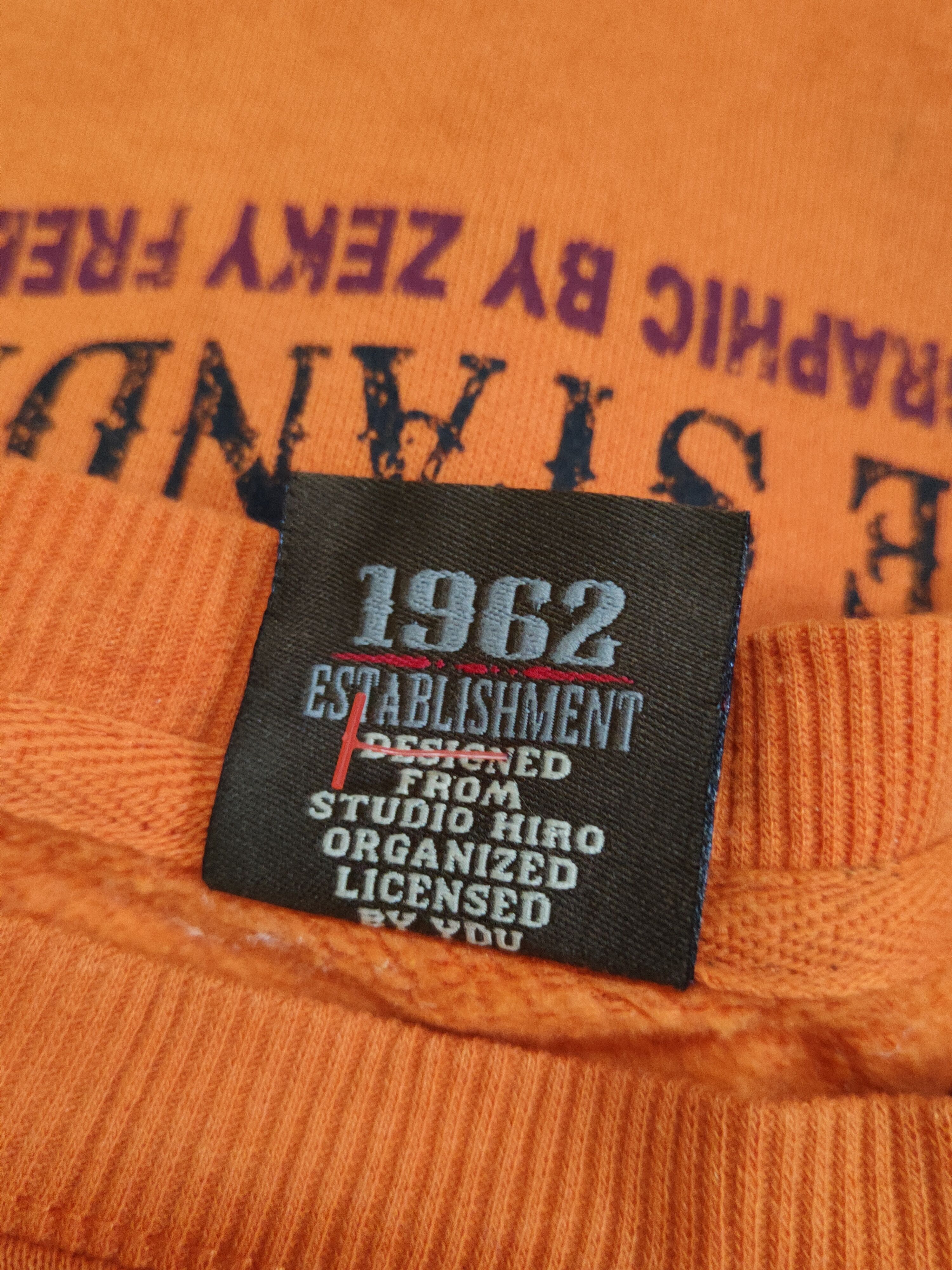 Japanese Brand Zeky Freesual Orange Sweatshirts #S2042 Size US L / EU 52-54 / 3 - 13 Thumbnail