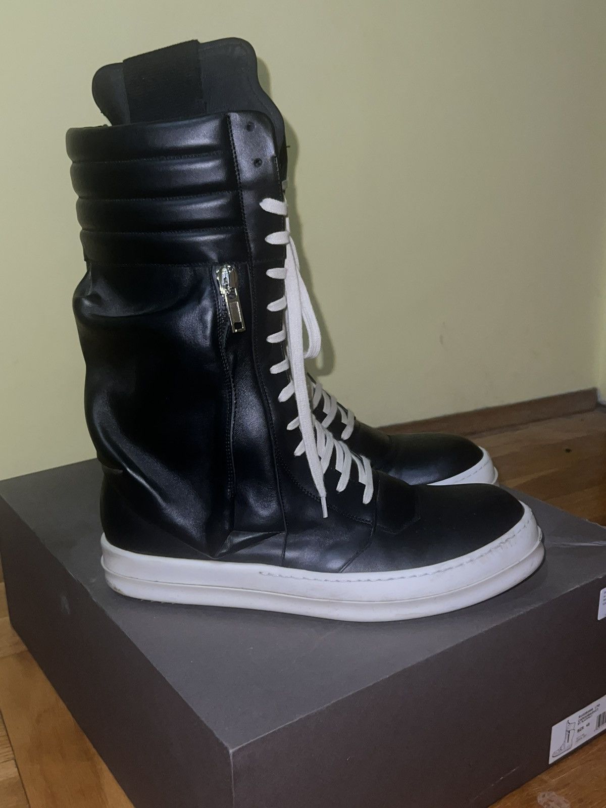 Rick Owens Rick Owens 2022 Black Calfskin Cargobaskets size 45 Size US 12 / EU 45 - 3 Thumbnail