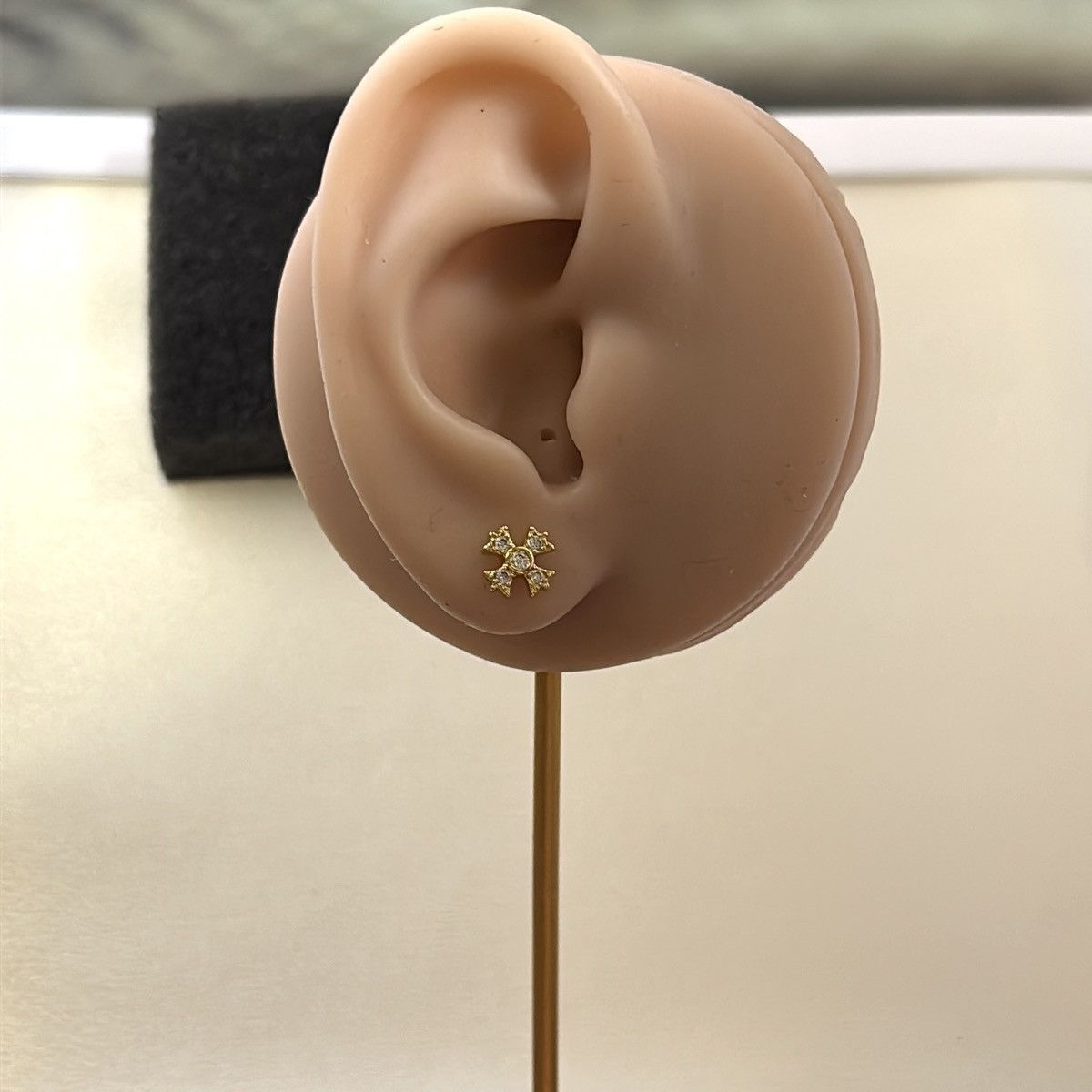 Other 7mm CZ Cross Stud Earrings for Men Women Punk Hip Hop Unisex Size ONE SIZE - 7 Thumbnail