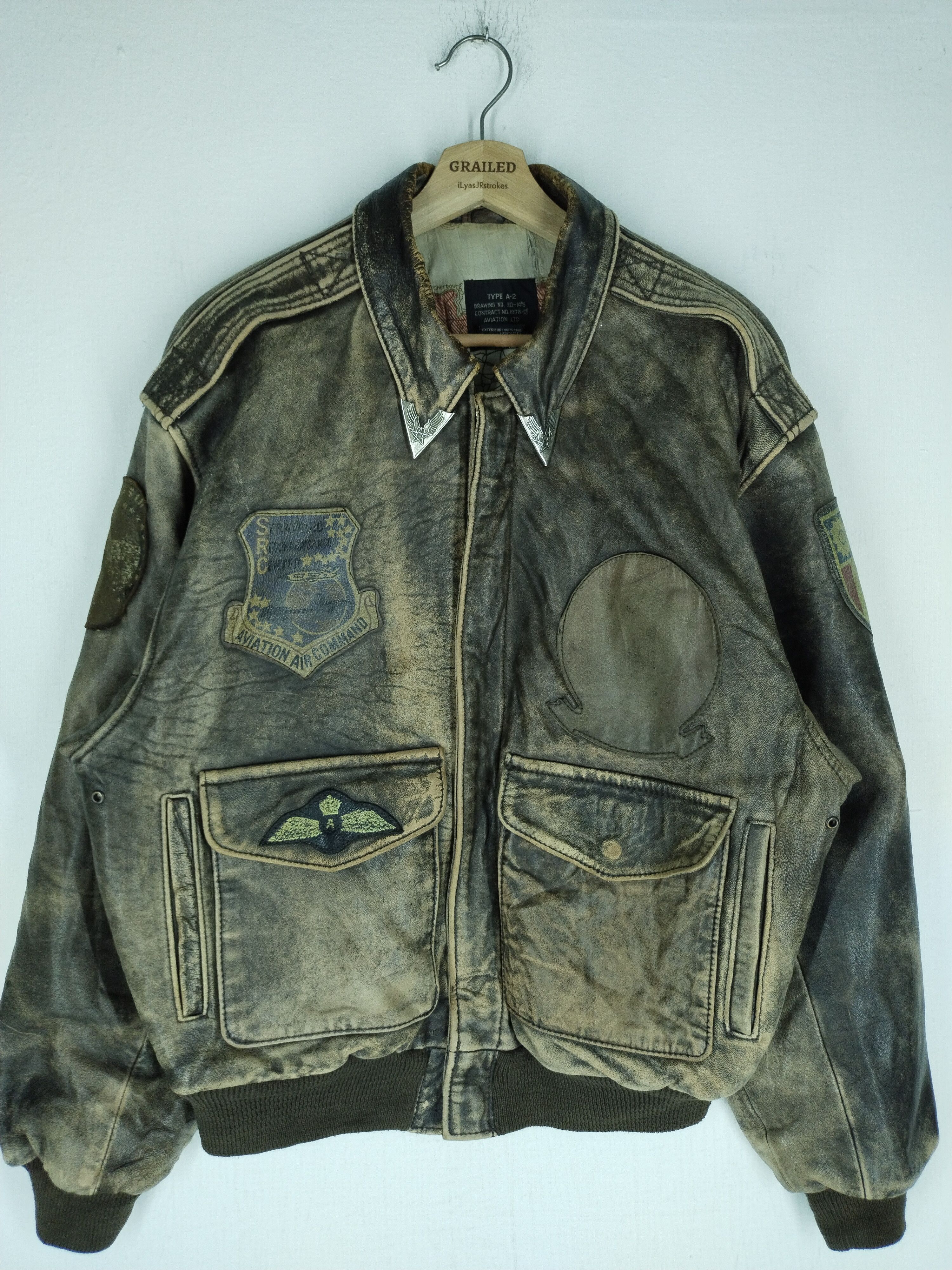 Leather Vtg Aviation Type A-2 Aviation Air Command Leather Jacket Size US M / EU 48-50 / 2 - 7 Thumbnail