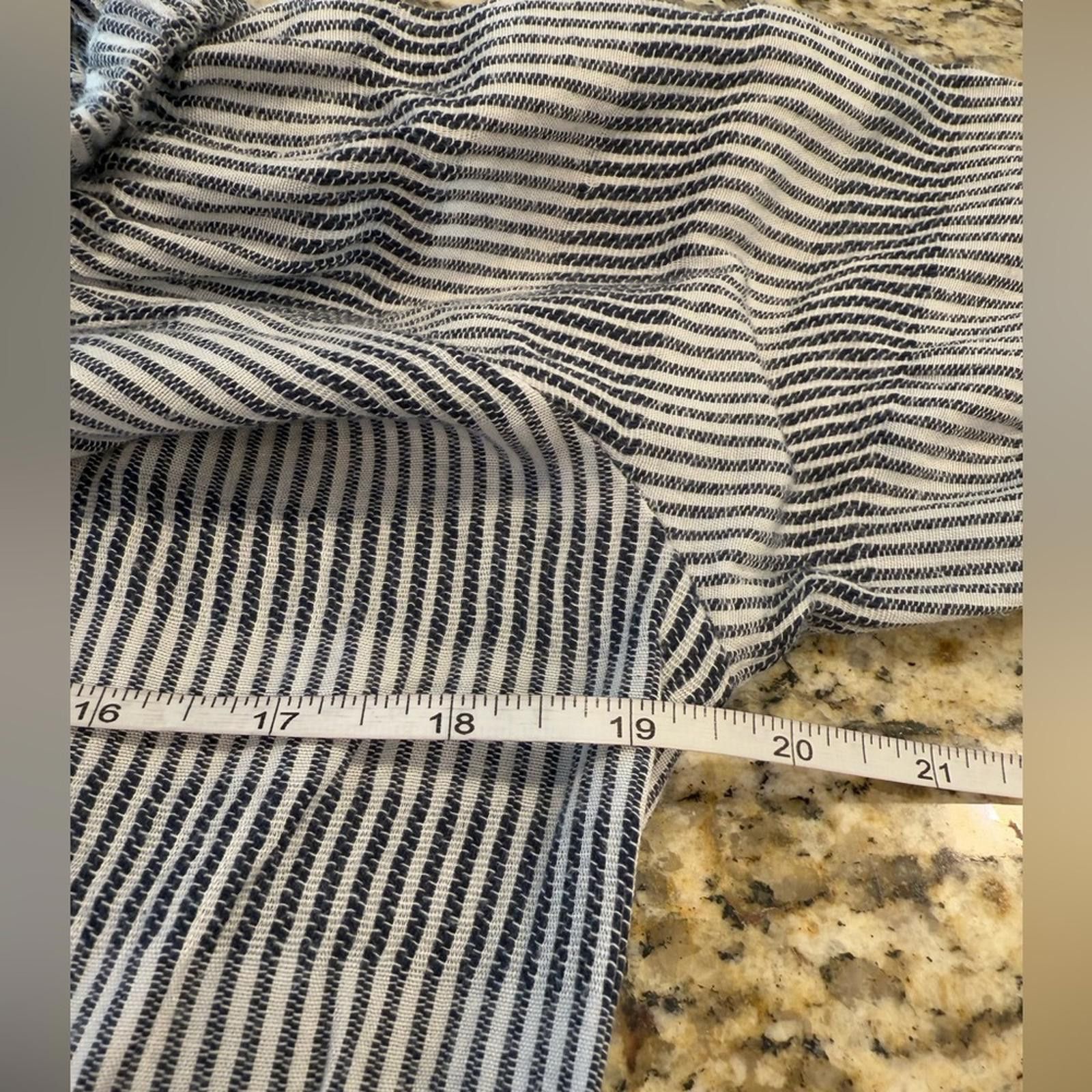 Other Romeo & Juliette Couture cropped blue & white striped top SM Size S / US 4 / IT 40 - 7 Thumbnail