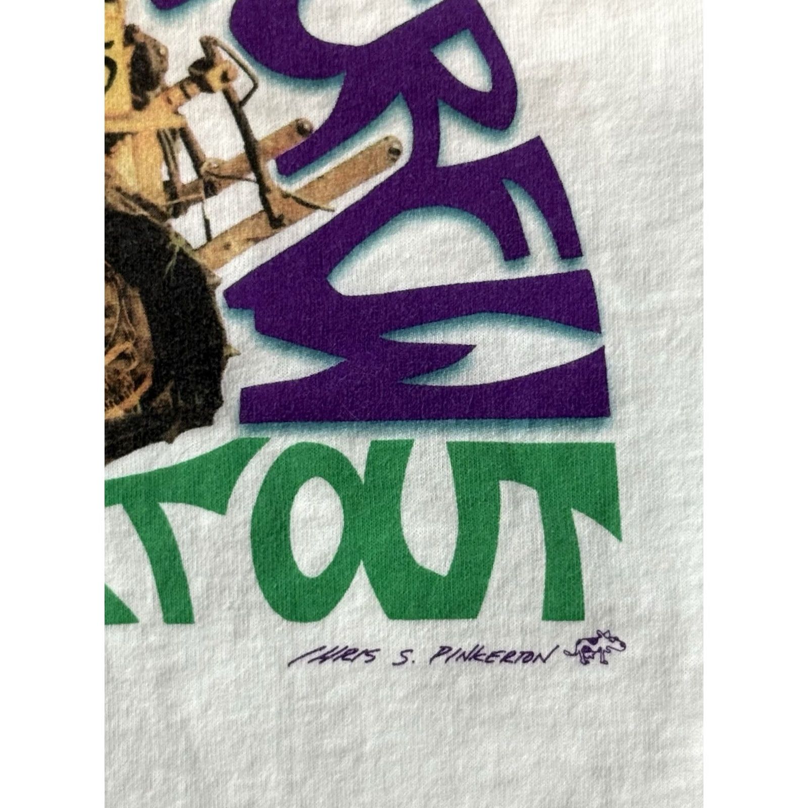 Liquid Blue VINTAGE Grateful Dead Last In, First Out Final Tour Crew Shirt L White 90s Jerry Size US L / EU 52-54 / 3 - 5 Thumbnail
