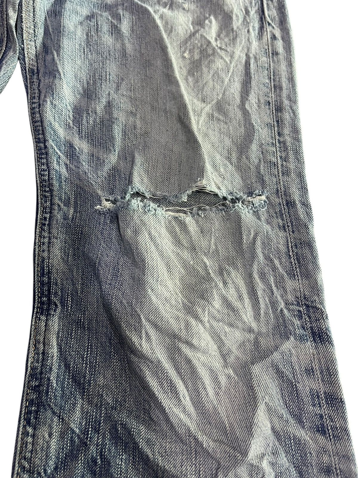 If Six Was Nine × Japanese Brand 🇯🇵 FLARE Y2K EDWIN BLUE TRIP 503 DENIM JEANS Size US 32 / EU 48 - 5 Thumbnail