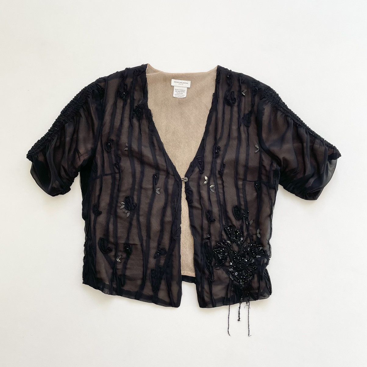 Dries Van Noten Embroidered Floral Sequin Mesh Top Size M / US 6-8 / IT 42-44 - 18 Thumbnail
