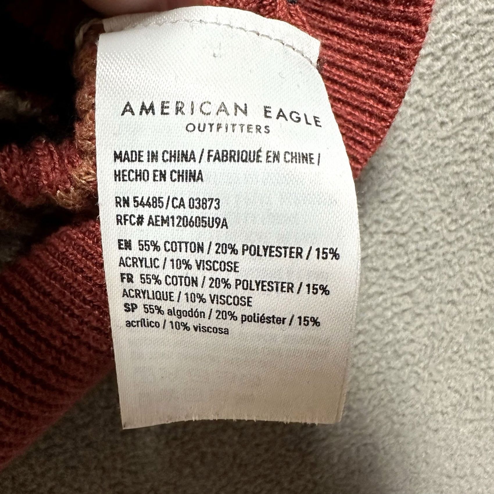 American Eagle Outfitters American Eagle Outfitters Shirt Womens Small Red Multi-stripe Fitted Ribbed T-Shirt Stretch Size S / US 4 / IT 40 - 5 Thumbnail