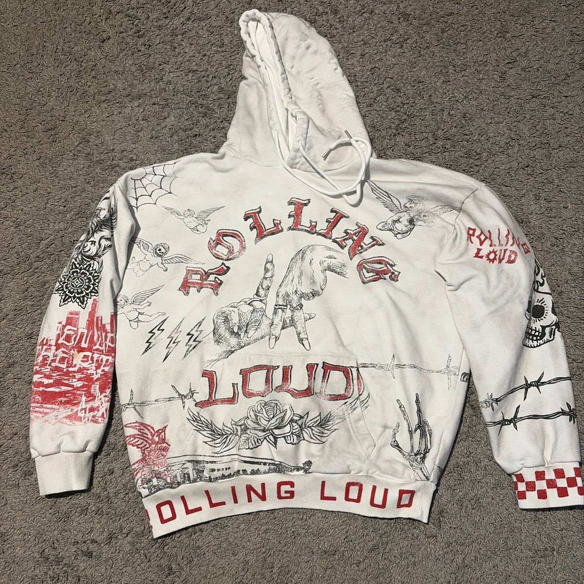 Rolling Loud Rolling loud White hoodie Size US M / EU 48-50 / 2 - 1 Thumbnail