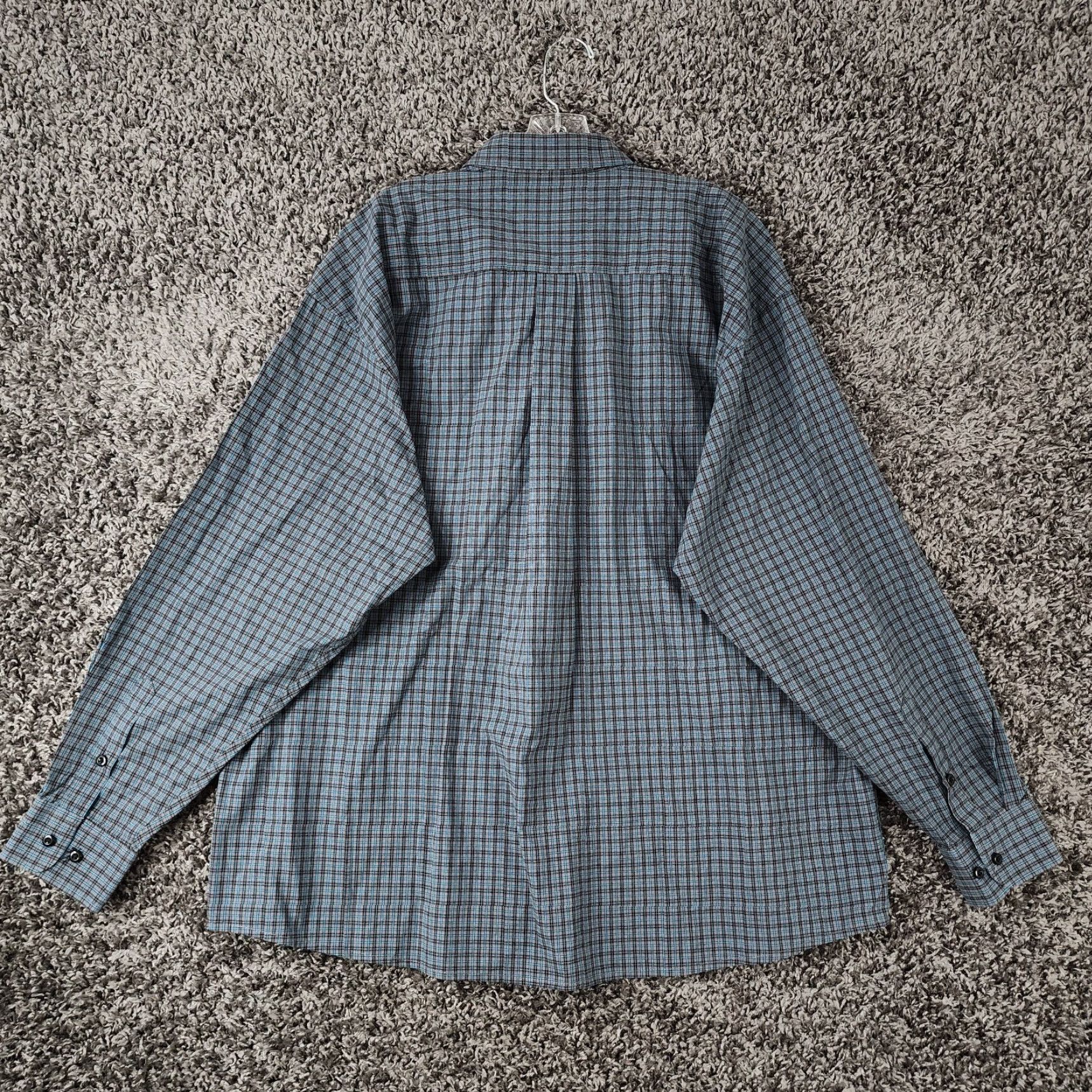 Vintage Panhandle Mens Blue Plaid Slim Long Sleeve Button-Up Size XL Size US XL / EU 56 / 4 - 5 Thumbnail