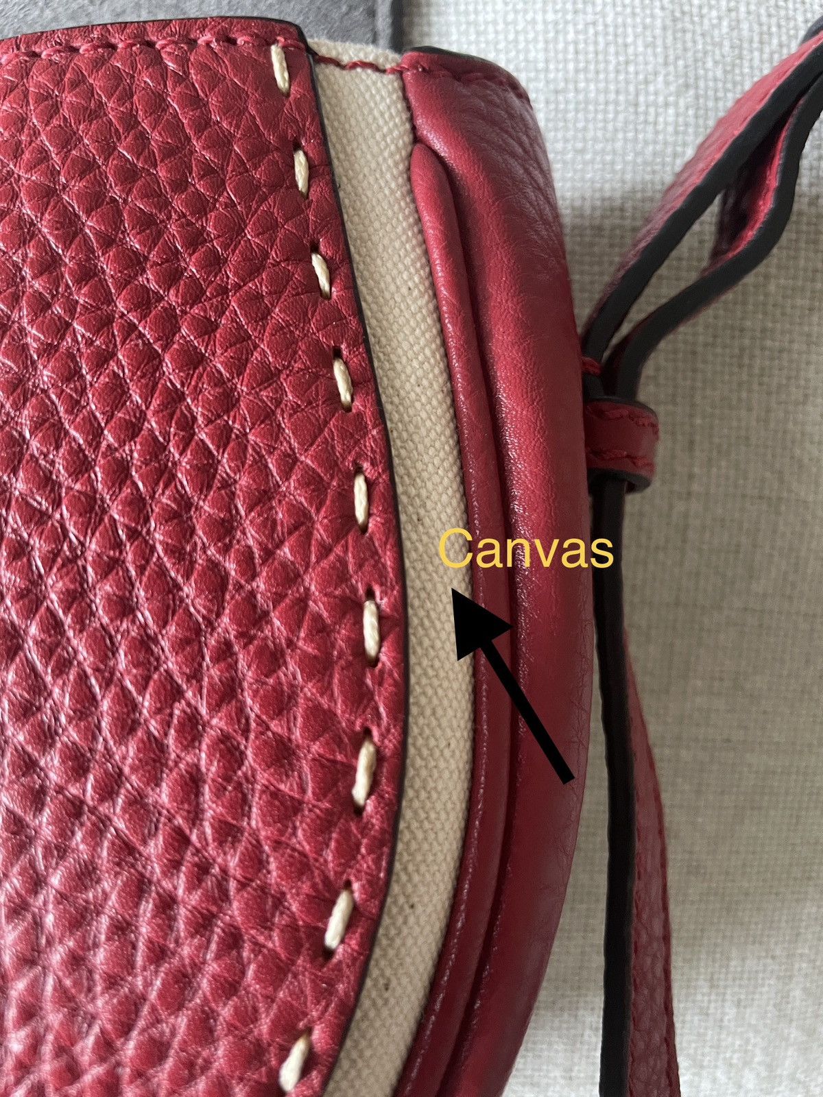 Fendi Fendi red leather selleria saddle bag Size ONE SIZE - 6 Thumbnail