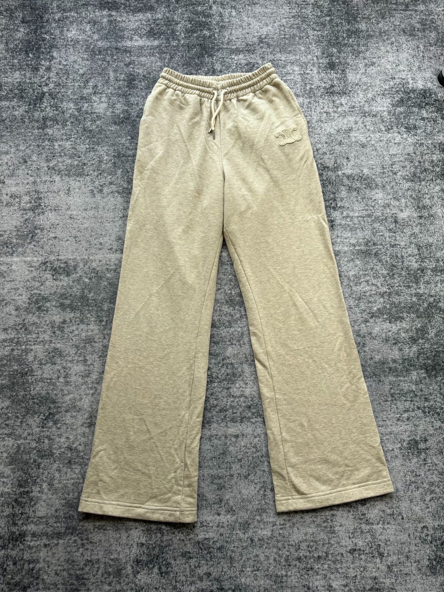 Celine Celine Oatmeal Triomphe Logo Sweatpants Size 36" / US 14 / IT 50 - 1 Thumbnail