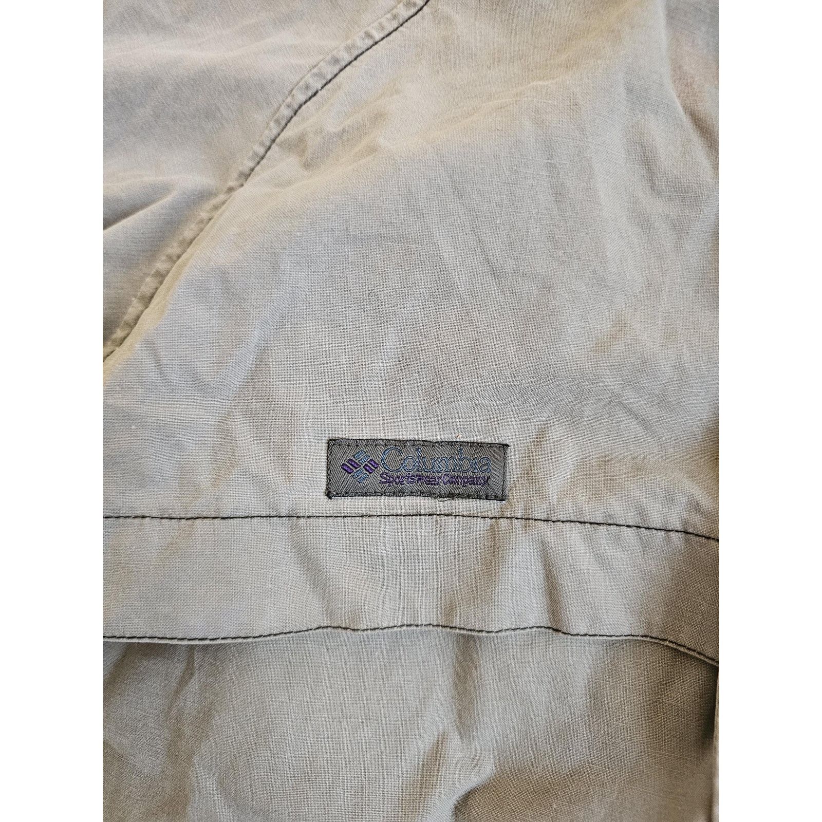 Columbia Columbia Hooded Windbreaker Jacket Khaki Green Sz L 1990s Size US L / EU 52-54 / 3 - 6 Thumbnail