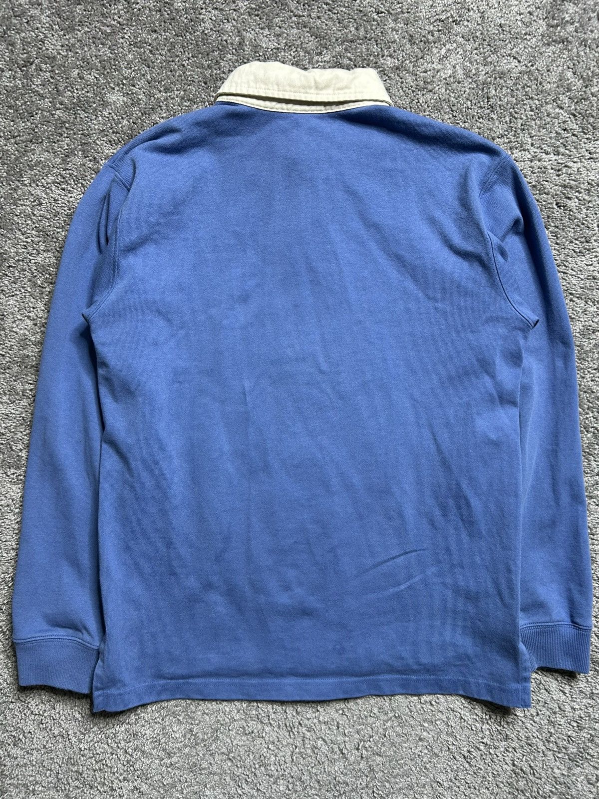 Lands' End Vintage 90s Lands End Rugby Long Sleeve Blue Blank Contrast Size US M / EU 48-50 / 2 - 8 Thumbnail