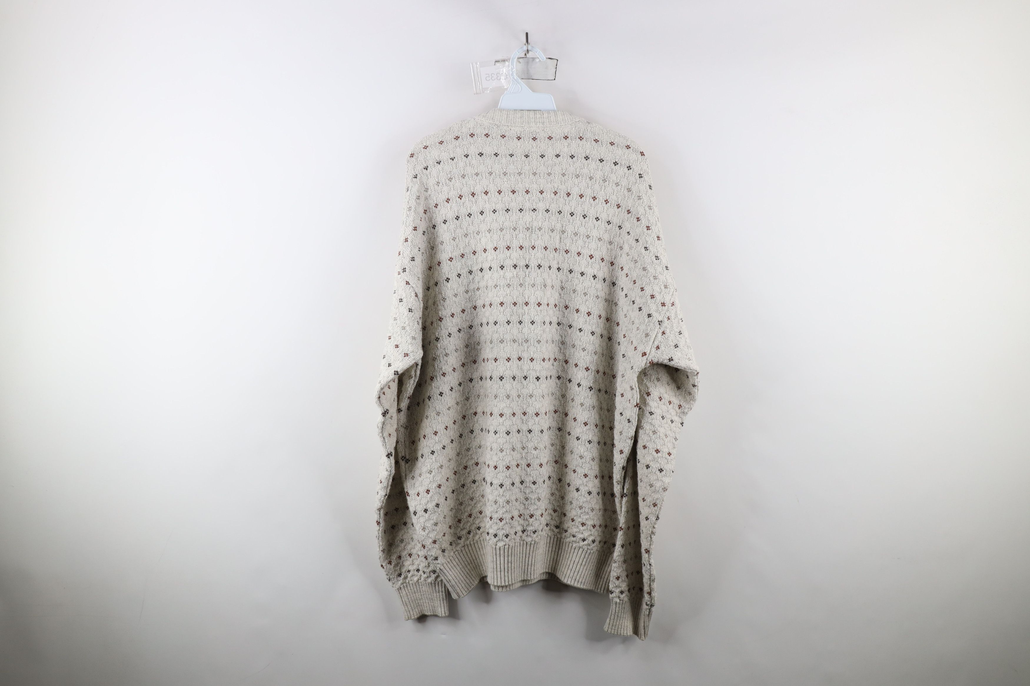 Vintage Vintage 90s Streetwear Geometric Knit Crewneck Dad Sweater Size US XL / EU 56 / 4 - 6 Thumbnail