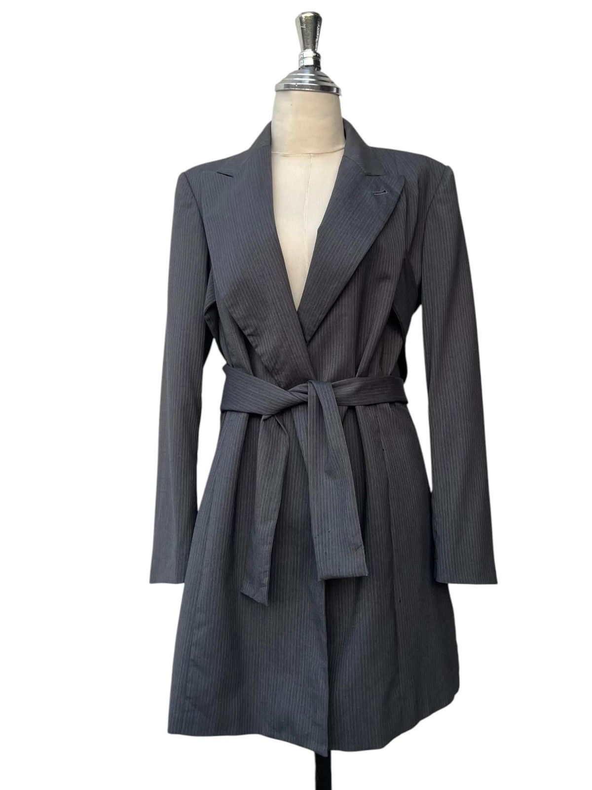 Jean Paul Gaultier Archive Jean Paul Gaultier Classique Pinstripe Wrap Jacket Size M / US 6-8 / IT 42-44 - 13 Thumbnail