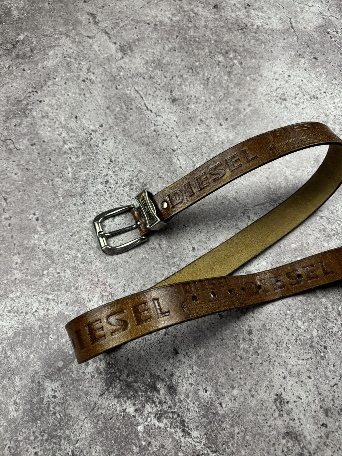 Diesel Diesel Vintage Y2K Japanesse Western Leather Monogram Belt Size ONE SIZE - 10 Thumbnail
