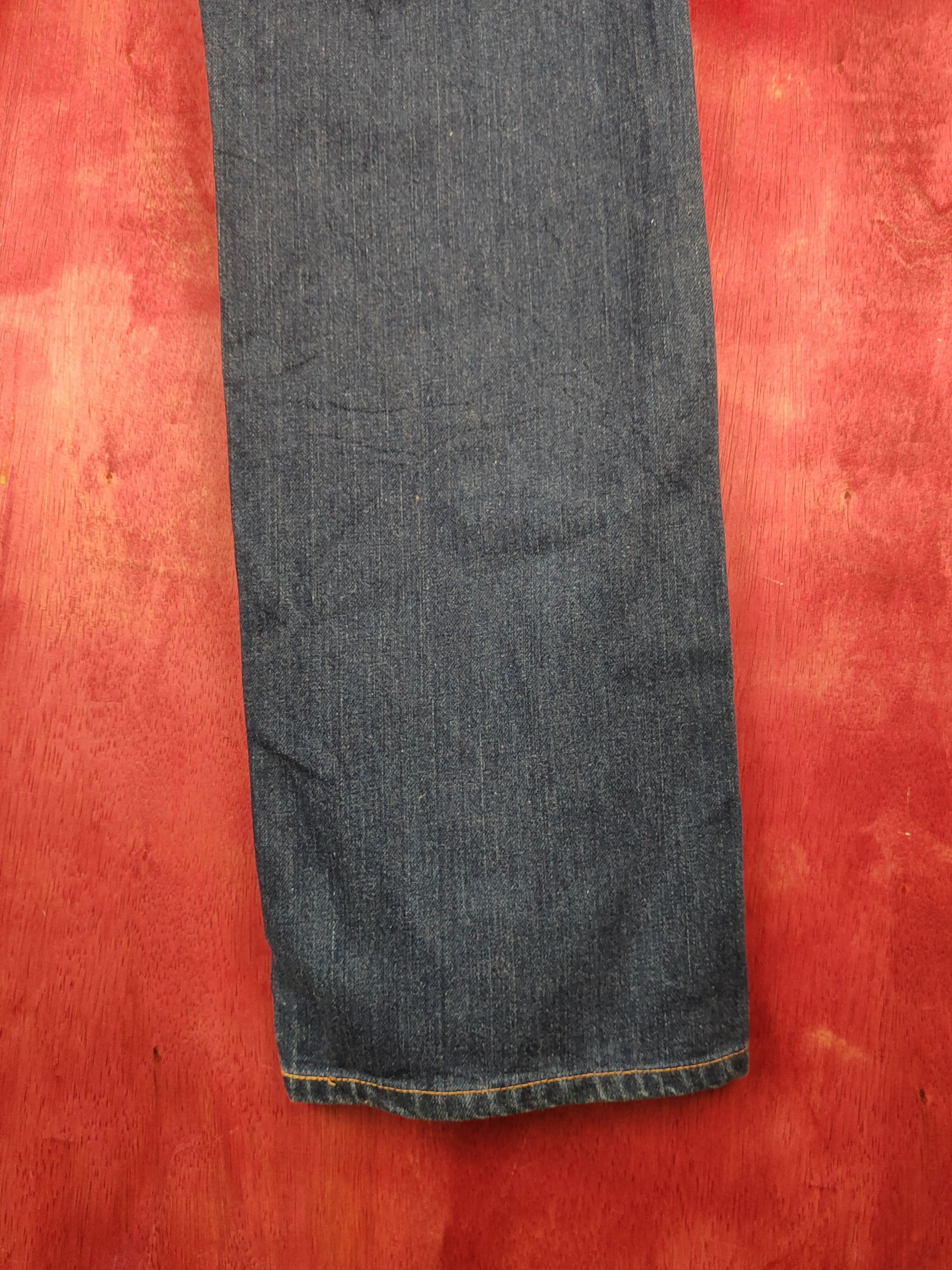 Edwin Edwin Dark faded vtg Distressed ripped jeans Denim #S1485 Size US 31 - 13 Thumbnail
