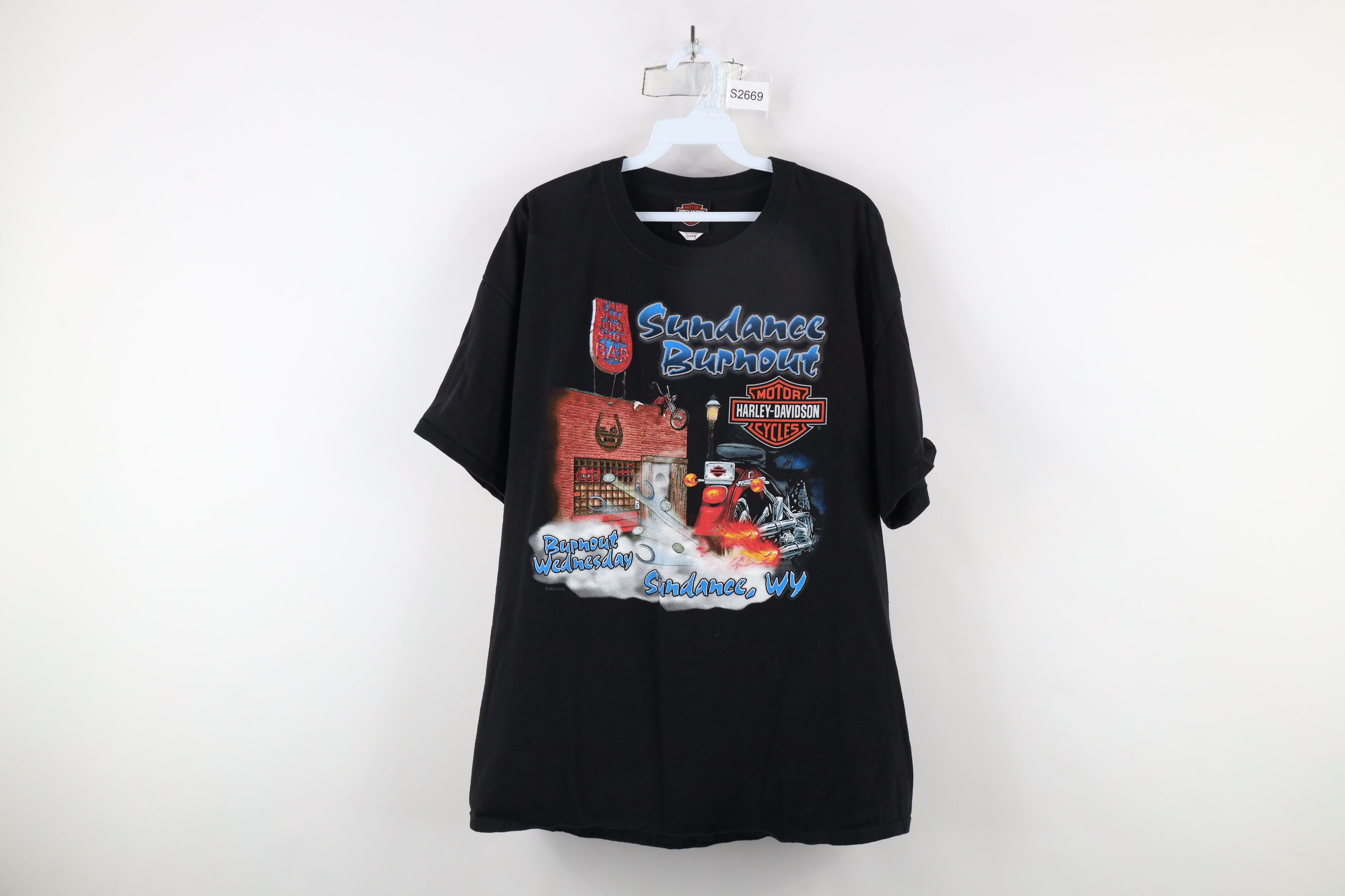 Harley Davidson × Vintage Vintage Y2K Harley Davidson Sundance Wyoming T-Shirt Black Size US XL / EU 56 / 4 - 1 Thumbnail