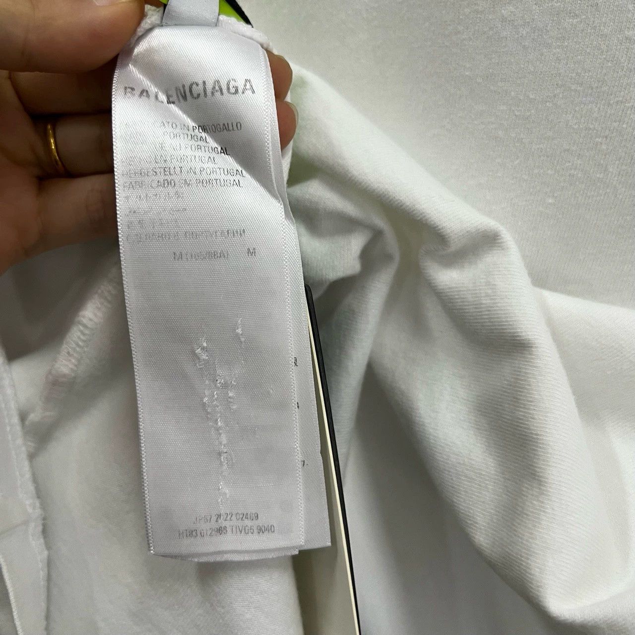 Balenciaga balenciaga white logo print short sleeve t-shirt Size US M / EU 48-50 / 2 - 4 Thumbnail
