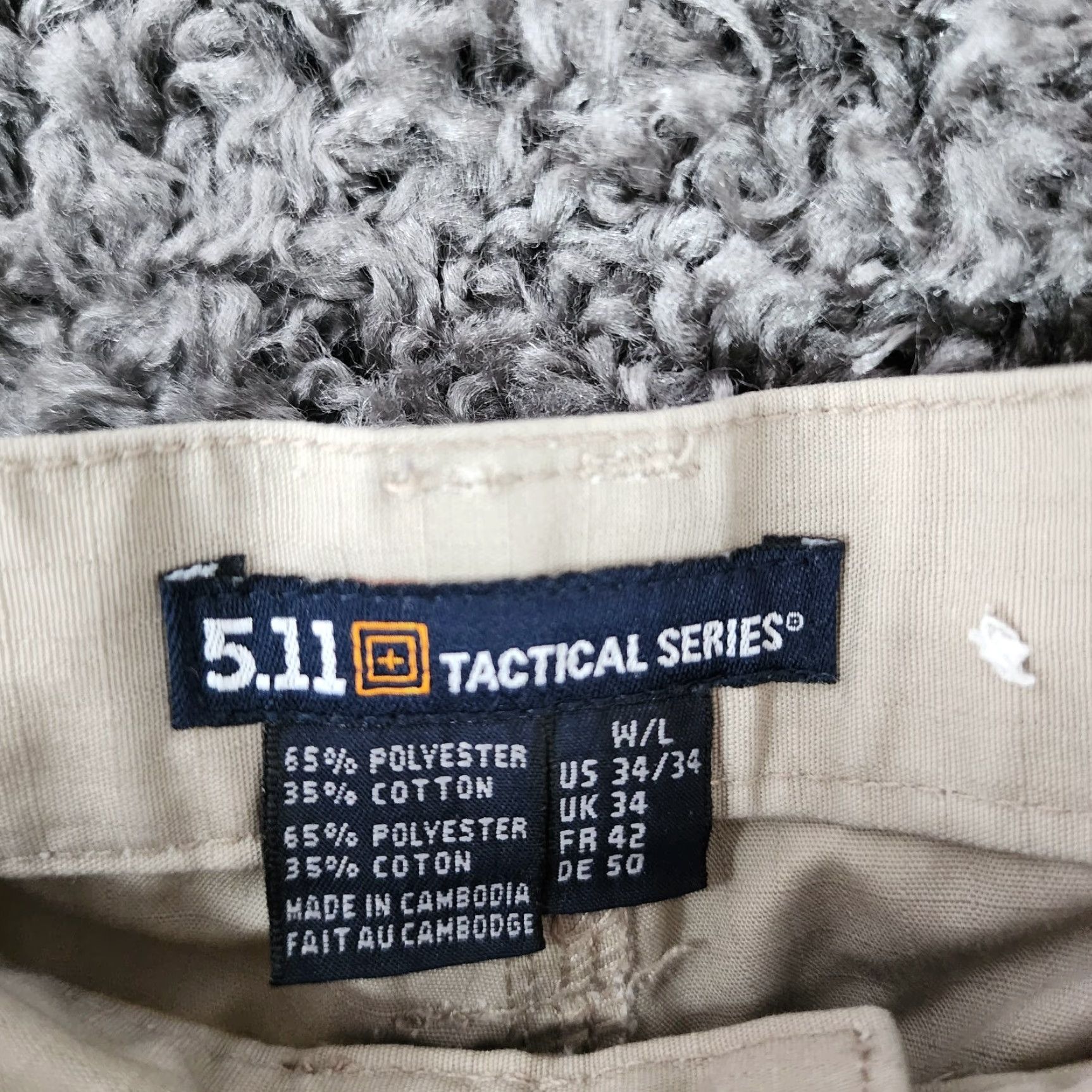 Vintage 5.11 Tactical Pants Mens Beige Straight 34x34 Size US 34 / EU 50 - 3 Thumbnail