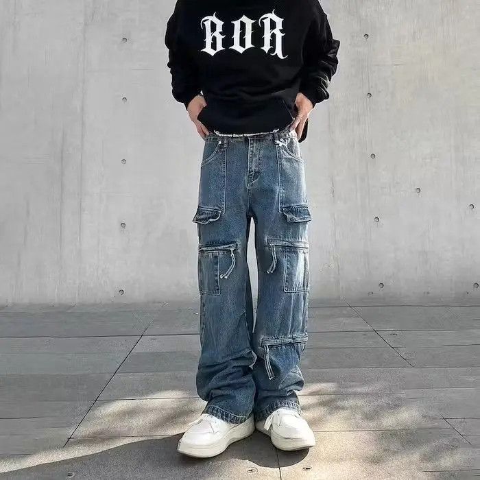 Japanese Brand Cargo Baggy Denim Pant Size US 28 / EU 44 - 2 Thumbnail