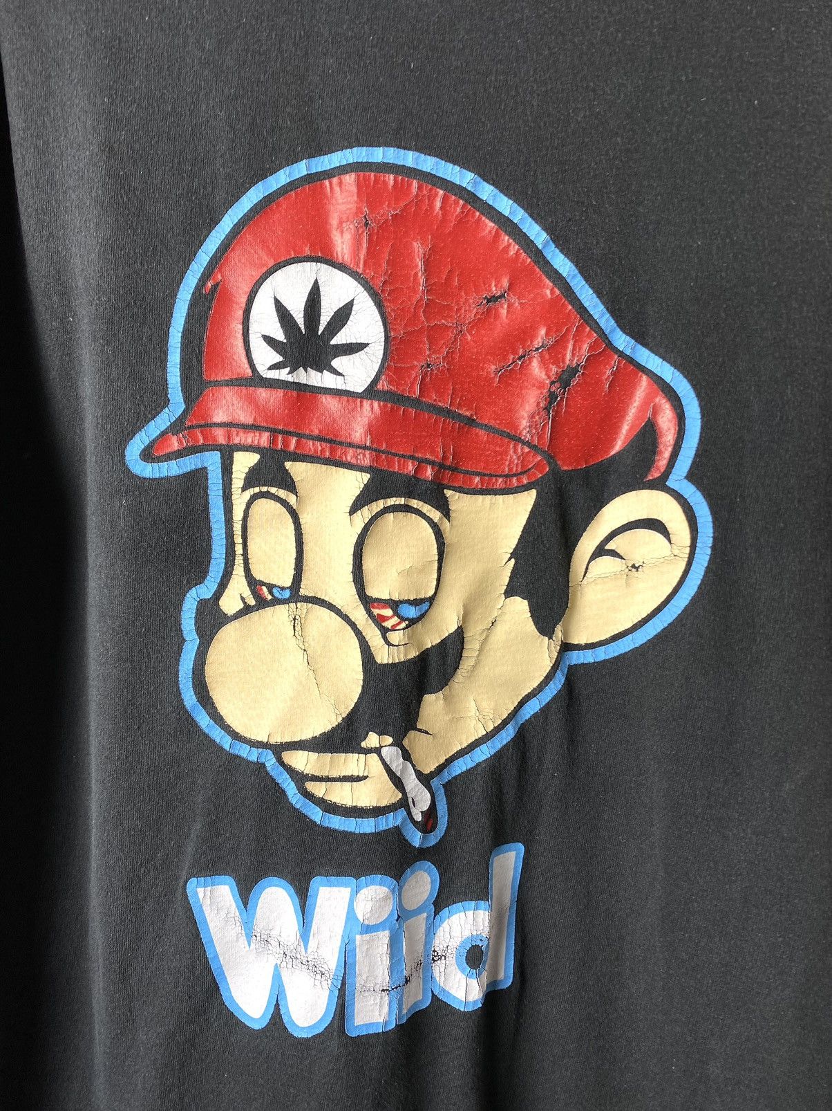 Vintage 🍀Rare! Mario Smoke Weed T Shirt Cannabis Marijuana LSD Size US L / EU 52-54 / 3 - 3 Thumbnail